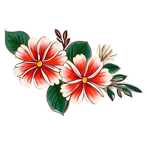 Hand Drawn Flower Border PNG Jle69