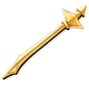 Hand Drawn Gold Arrow Png 06212024 PNG image