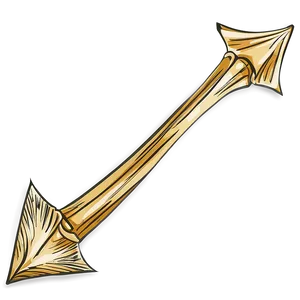 Hand Drawn Gold Arrow Png Ddy62 PNG image