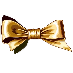 Hand Drawn Gold Bow Png 06272024 PNG image