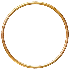 Hand Drawn Gold Circle Frame PNG 06262024 PNG
