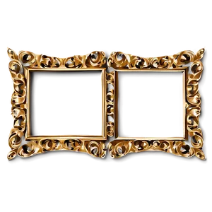Hand Drawn Gold Frame Png 05252024 PNG image
