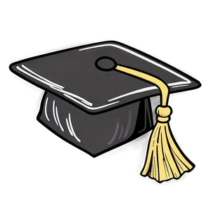 Hand Drawn Graduation Cap Clipart Bhr61 PNG