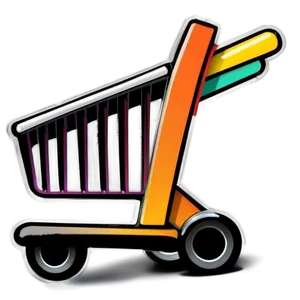 Hand Drawn Grocery Cart Png 06282024 PNG image