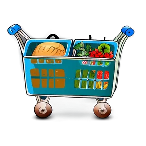 Hand Drawn Grocery Cart Png Ntg79 PNG image