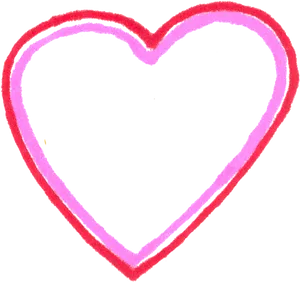 Hand Drawn Heart Border PNG