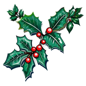 Hand Drawn Holly Png Lev PNG image