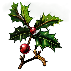 Hand Drawn Holly Png Utn32 PNG image