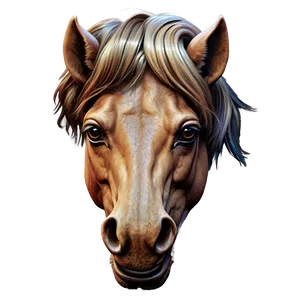 Hand Drawn Horse Head Art Png 22 PNG image