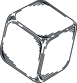 Hand Drawn Ice Cube Sketch PNG image