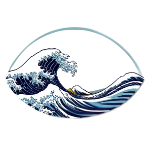 Hand Drawn Japanese Wave Png 90 PNG image