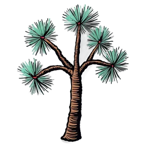 Hand-drawn Joshua Tree Illustration Png Kil PNG image