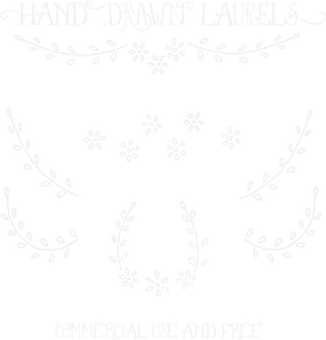 Hand Drawn Laurels Vector Set PNG image