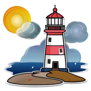Hand-drawn Lighthouse Png 05242024 PNG image