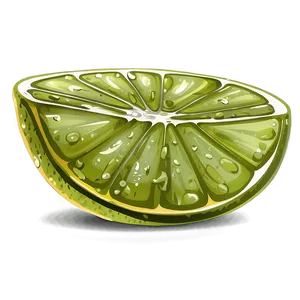 Hand Drawn Lime Slice Png 9 PNG image