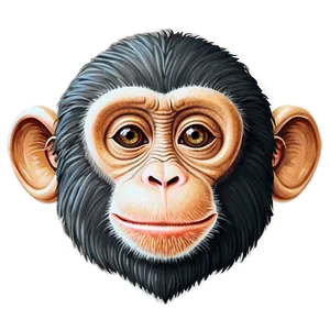 Hand Drawn Monkey Face Png 6 PNG image