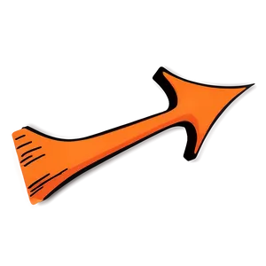 Hand-drawn Orange Arrow PNG 06262024