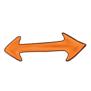 Hand-drawn Orange Arrow PNG 89