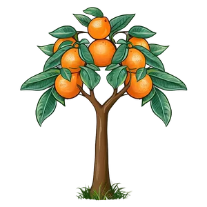 Hand Drawn Orange Tree PNG 06132024 PNG