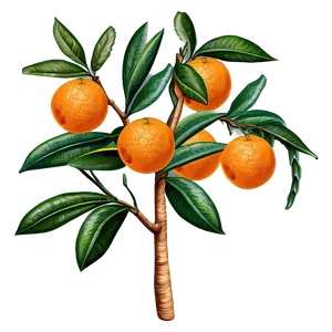 Hand Drawn Orange Tree PNG 70 PNG
