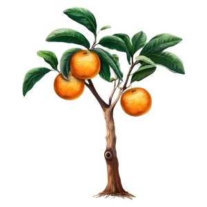 Hand Drawn Orange Tree PNG Aio17 PNG