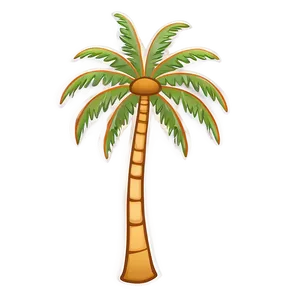 Hand Drawn Palm Tree Emoji PNG 06272024