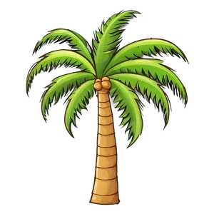 Hand Drawn Palm Tree Emoji PNG 06272024