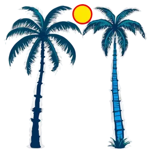 Hand Drawn Palm Tree Silhouette PNG 56 PNG