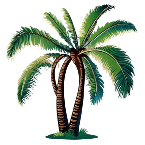 Hand Drawn Palm Tree Silhouette PNG Ahj PNG