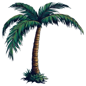 Hand Drawn Palm Tree Silhouette PNG Yev PNG