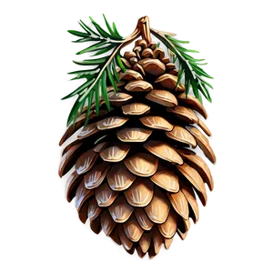 Hand-drawn Pinecone Sketch Png Taa PNG image