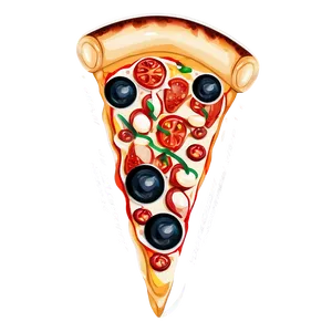 Hand Drawn Pizza Vector Png 06262024 PNG image