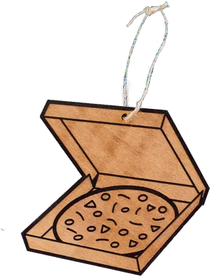 Hand Drawn Pizzain Cardboard Box PNG image