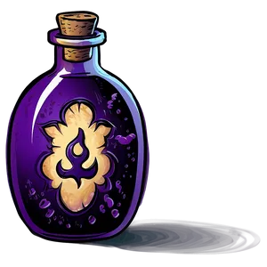 Hand-drawn Potion Bottle Png 06132024 PNG image