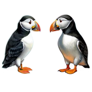 Hand Drawn Puffin Png 26 PNG image