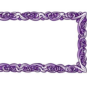 Hand Drawn Purple Doodle Border PNG Cqu28 PNG