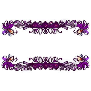 Hand Drawn Purple Doodle Border PNG Lpt61 PNG