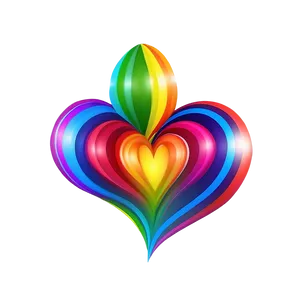 Hand Drawn Rainbow Heart Png 06252024 PNG image