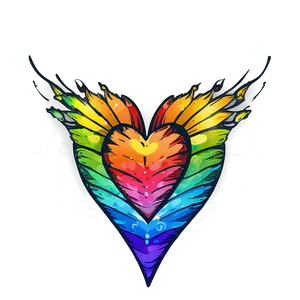 Hand Drawn Rainbow Heart PNG 79 PNG