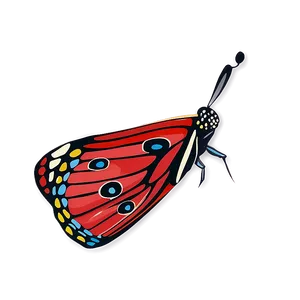 Hand Drawn Red Butterfly Png 64 PNG image