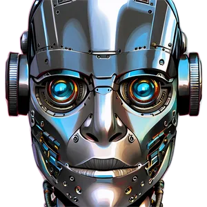 Hand-drawn Robot Head PNG Kuk PNG