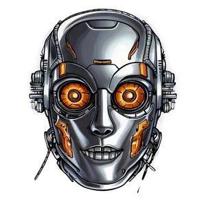 Hand-drawn Robot Head PNG Tor82 PNG
