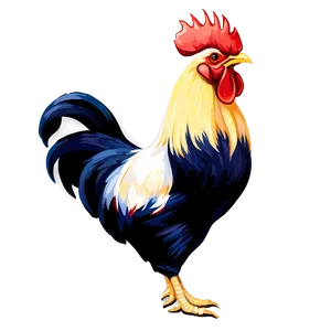 Hand-drawn Rooster PNG Eoo5