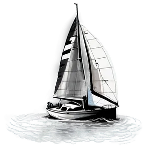 Hand Drawn Sailboat Sketch PNG Kqa59