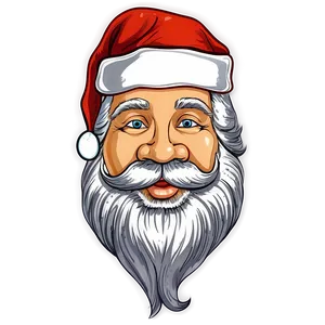 Hand Drawn Santa Face PNG 06282024 PNG