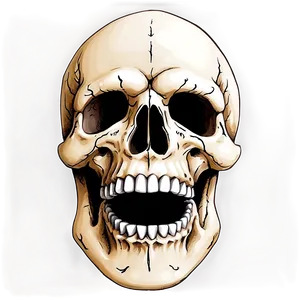 Hand-drawn Skull Face PNG 06272024 PNG