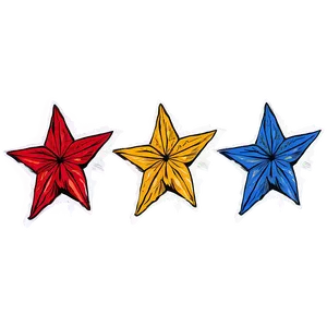 Hand Drawn Star Vector PNG Buk PNG