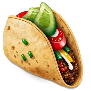 Hand Drawn Taco Clipart Png 06262024 PNG image