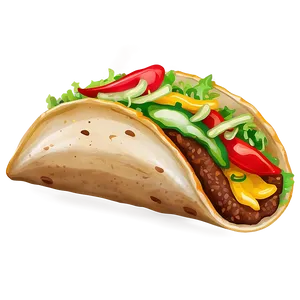 Hand Drawn Taco Clipart Png 06262024 PNG image