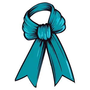 Hand-drawn Teal Ribbon Sketch PNG Jlj13 PNG